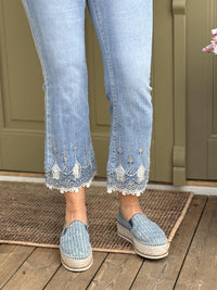 DODO LACE BOOTCUT DENIM JEANS