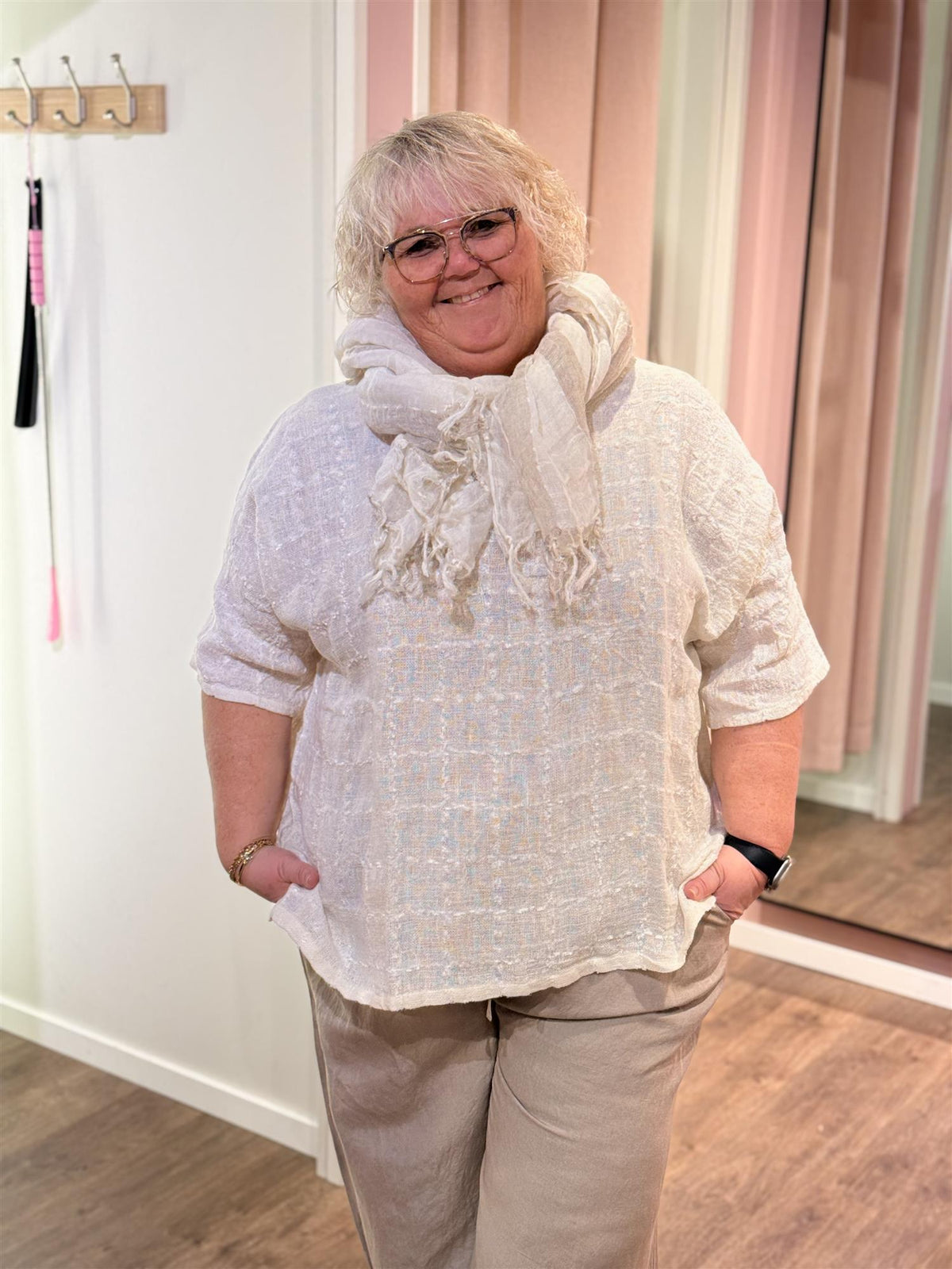 Topp Jaquard Offwhite