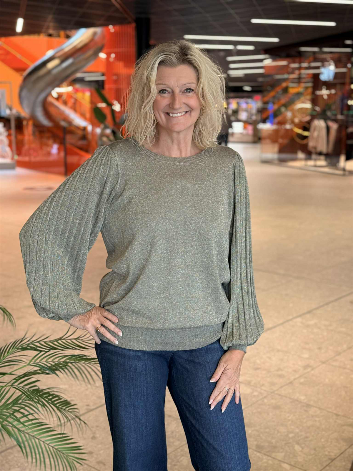 KCregitta Pleat Knit Pullover Morel