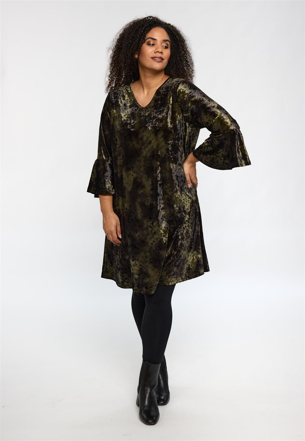 SHelda Dress Green Velvet