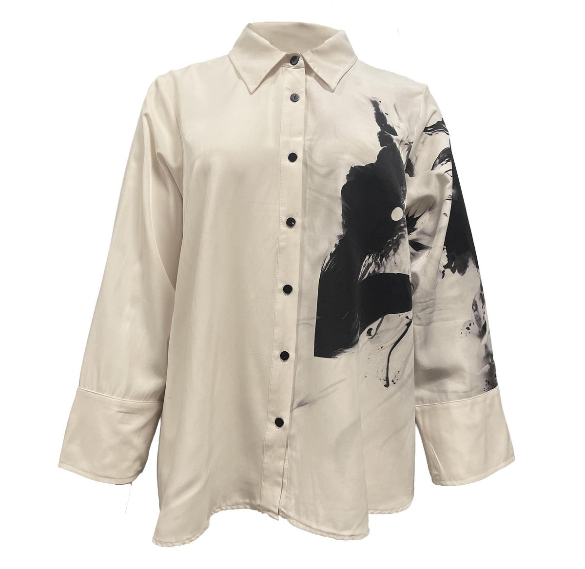 GEnya Shirt with print - Offwhite with print