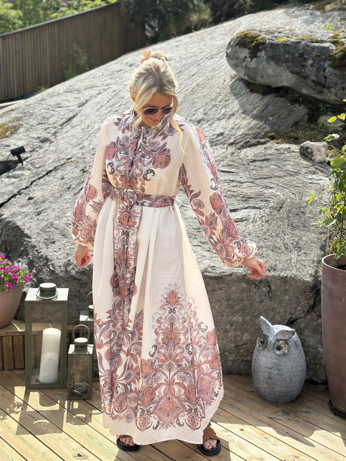Kjole Lang Rose Paisley
