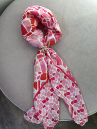 Skjerf lite silkemix All Pink