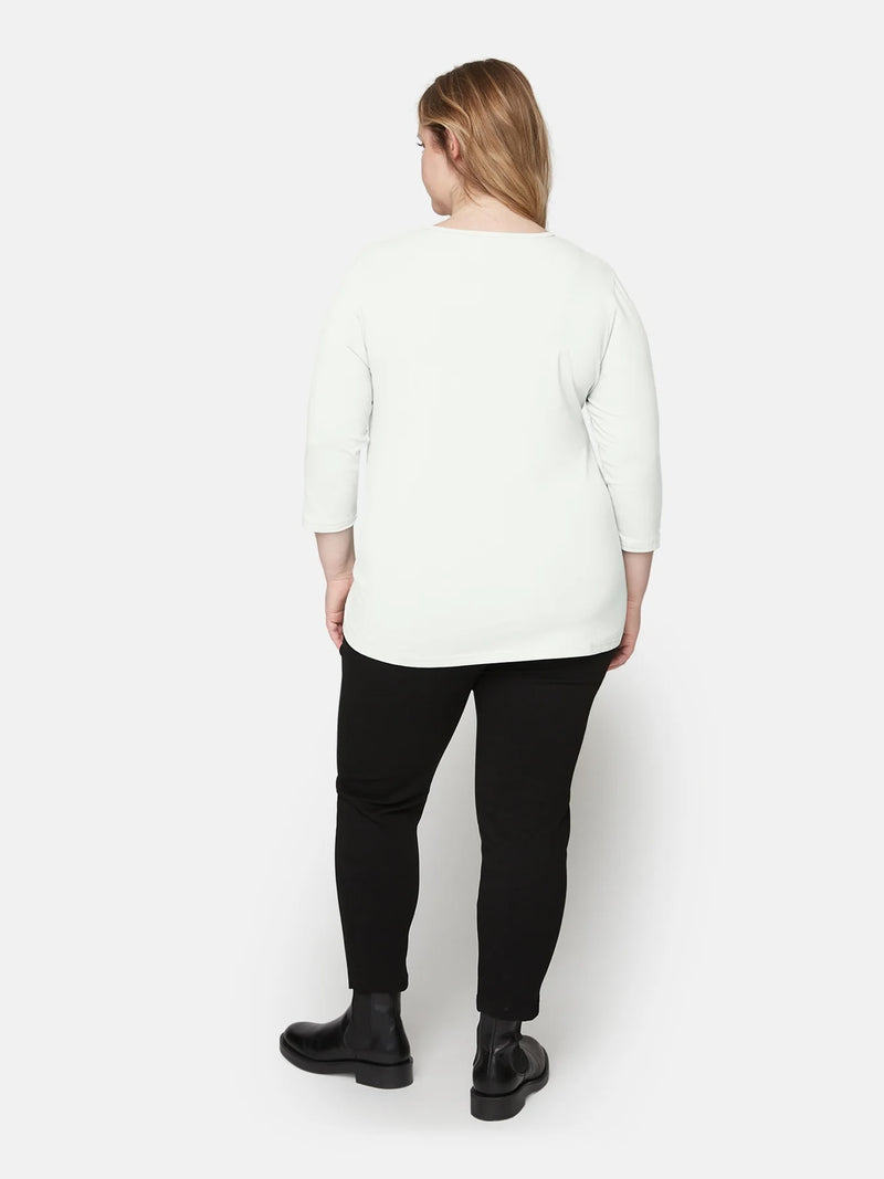 T-skjorte Basic 3/4 erm White