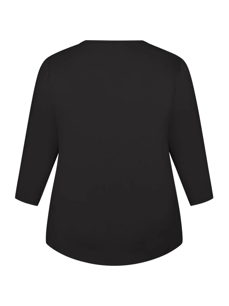 T-skjorte Basic 3/4 erm Black