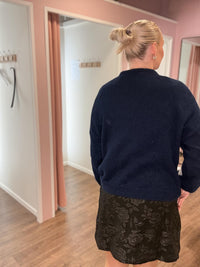 Genser Tiril Navy/ White Heart