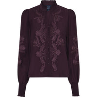 Bluse Vanessa Emb - Plum