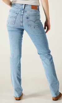 Levis 724 High Rise Straight Blue Wave Light