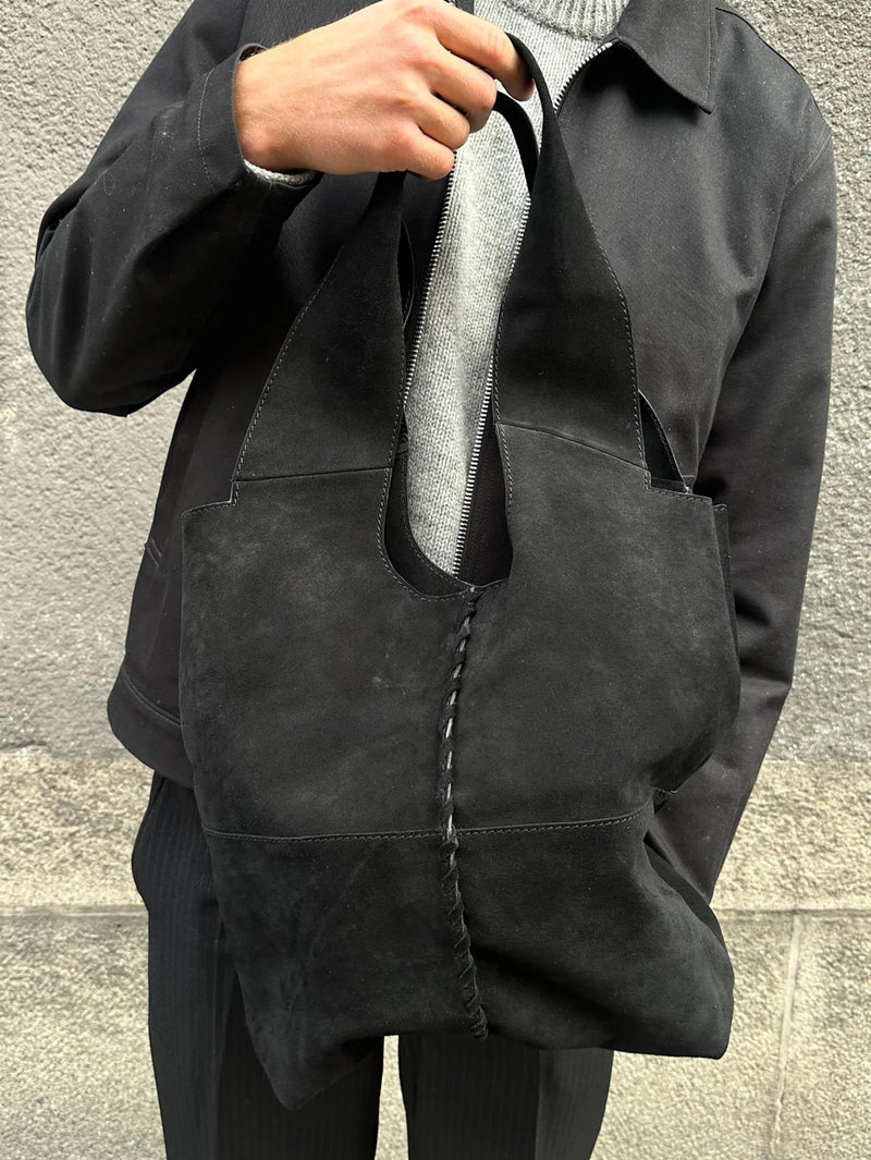 Suede Demi Bag Moral Grey