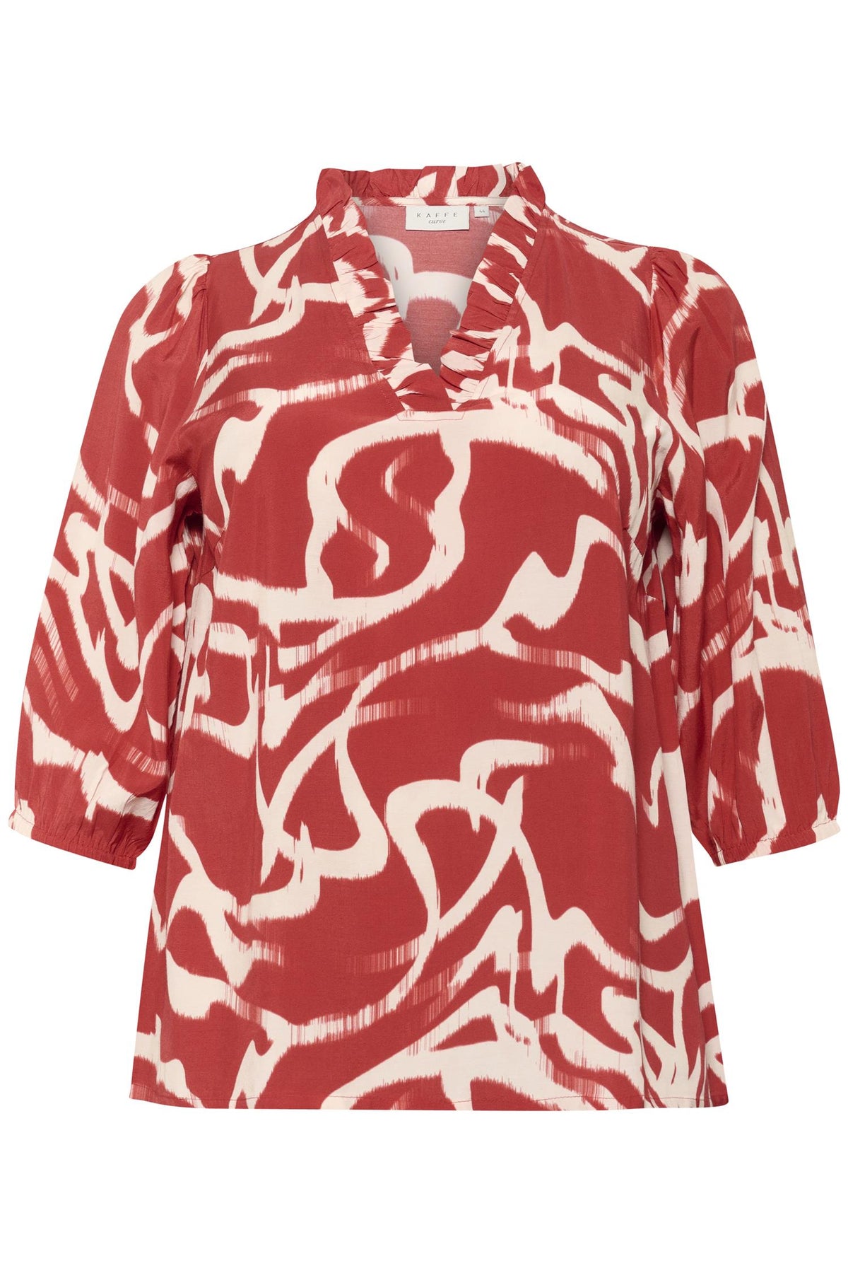 KCmaren Frill Blouse True Red
