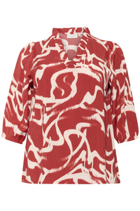 KCmaren Frill Blouse True Red