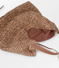 Paper Straw Siena Bag Mocha Brown