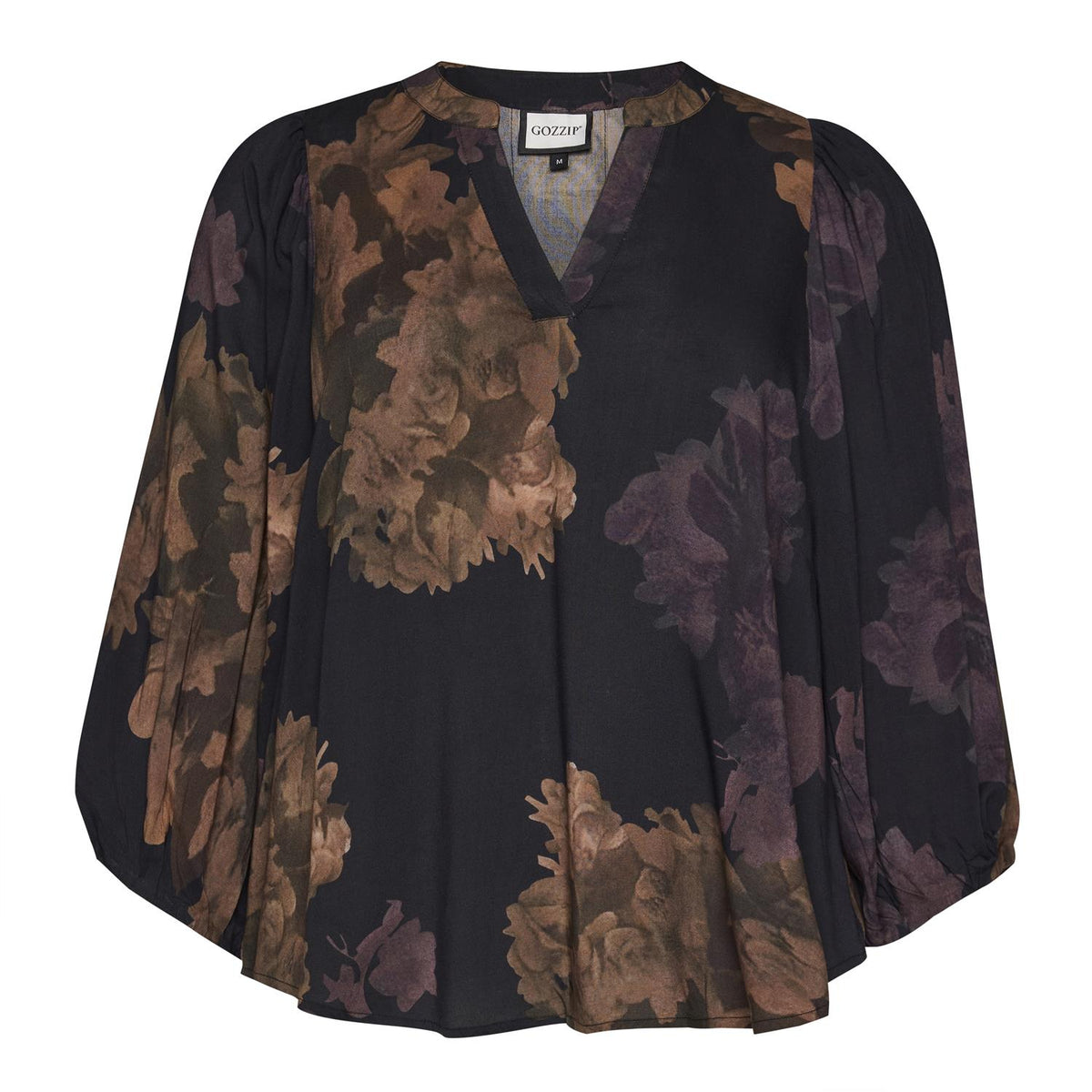 GVilde Blouse - Black with big flowers