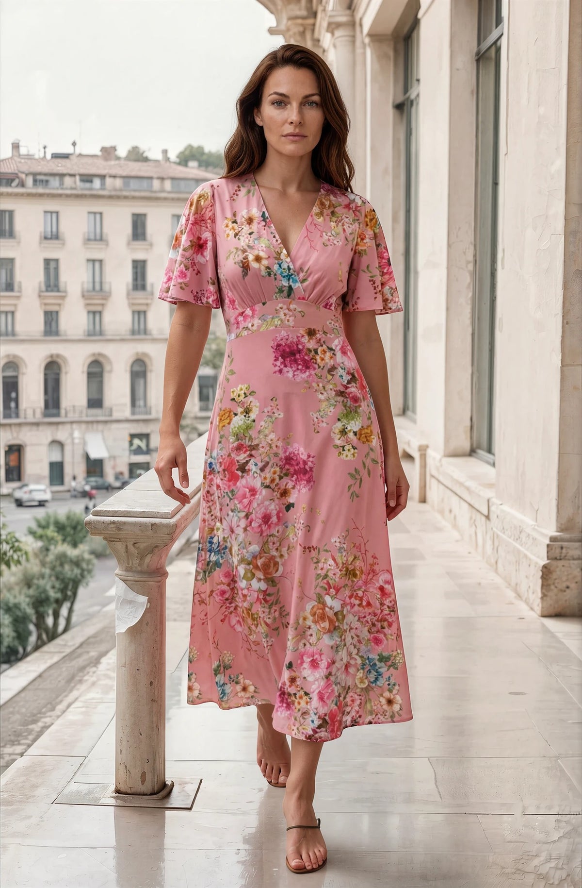 PERNILLE ROSE LONG DRESS Rose