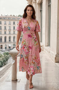 PERNILLE ROSE LONG DRESS Rose