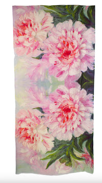 Skjerf Stor Blomst Rosa