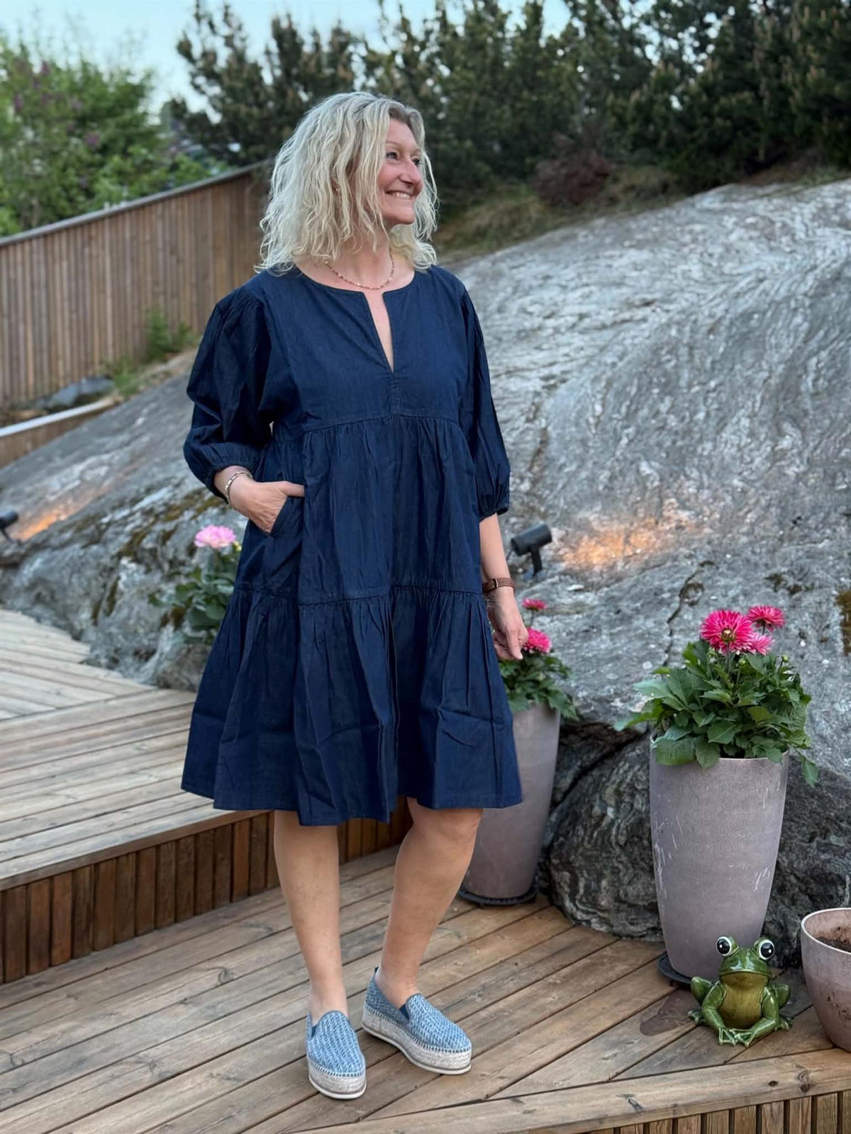 Kjole Amalie Denim Kort