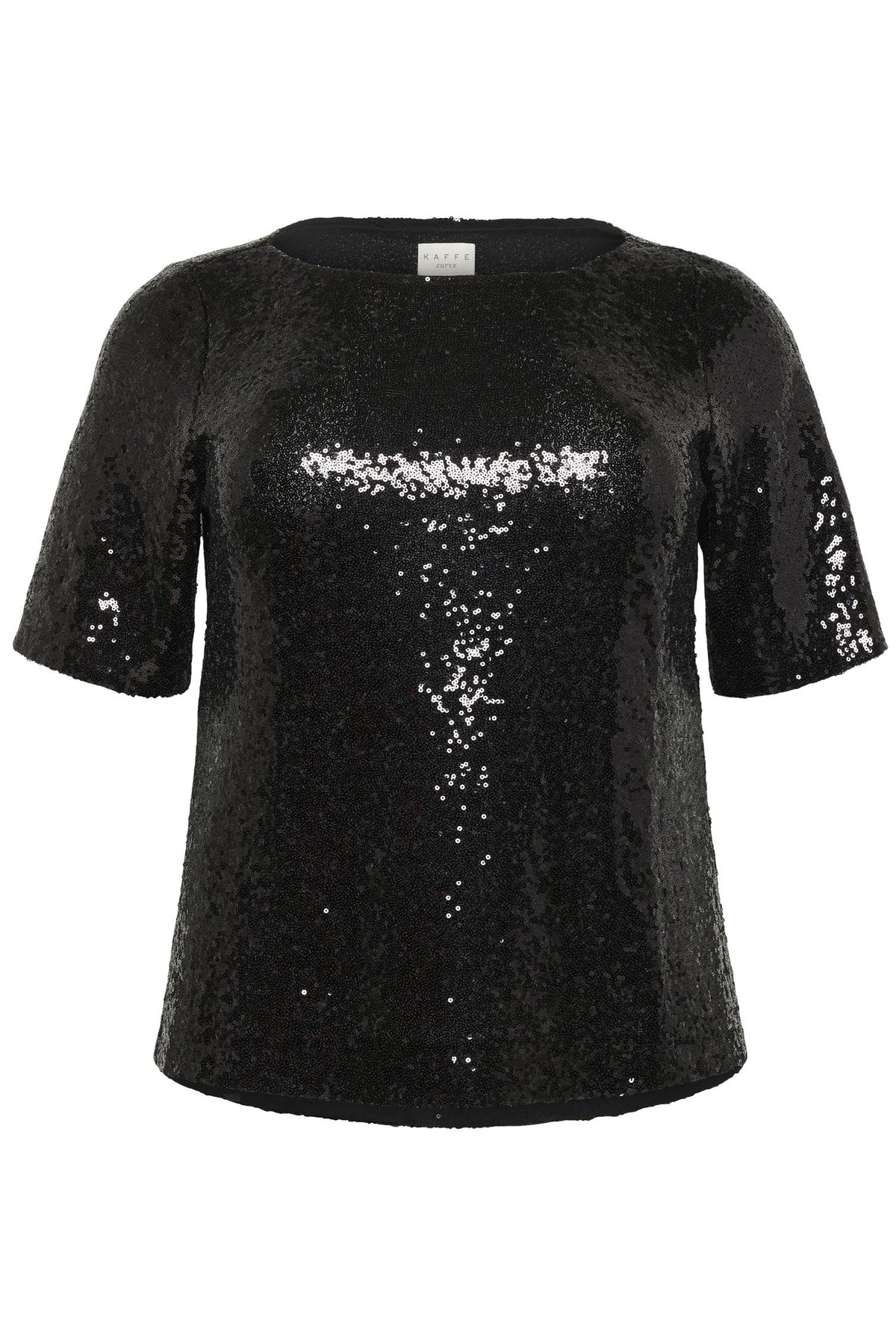 KCmirana Sequin Blouse Black Deep