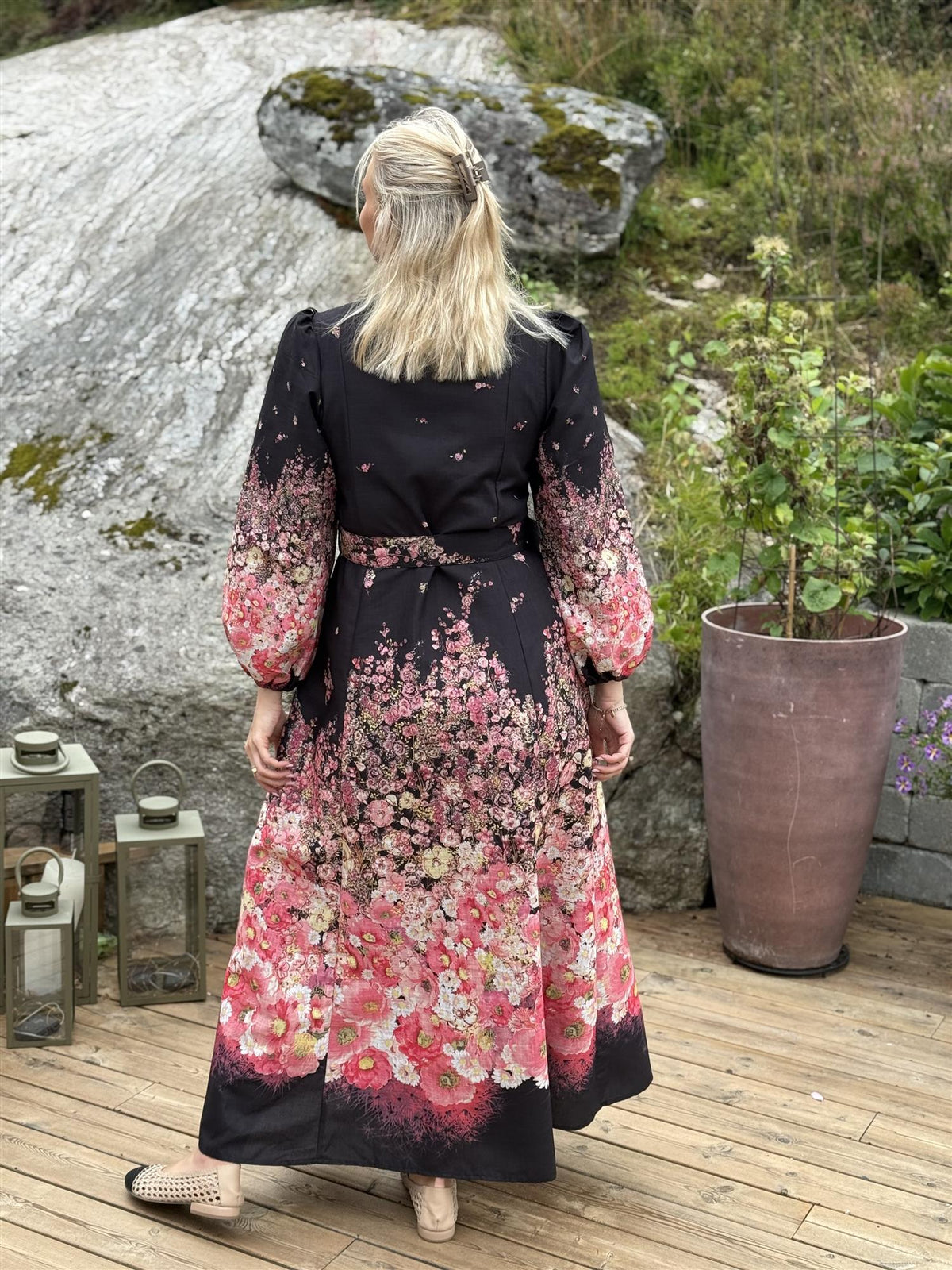 Kjole Sort/Rosa Noir