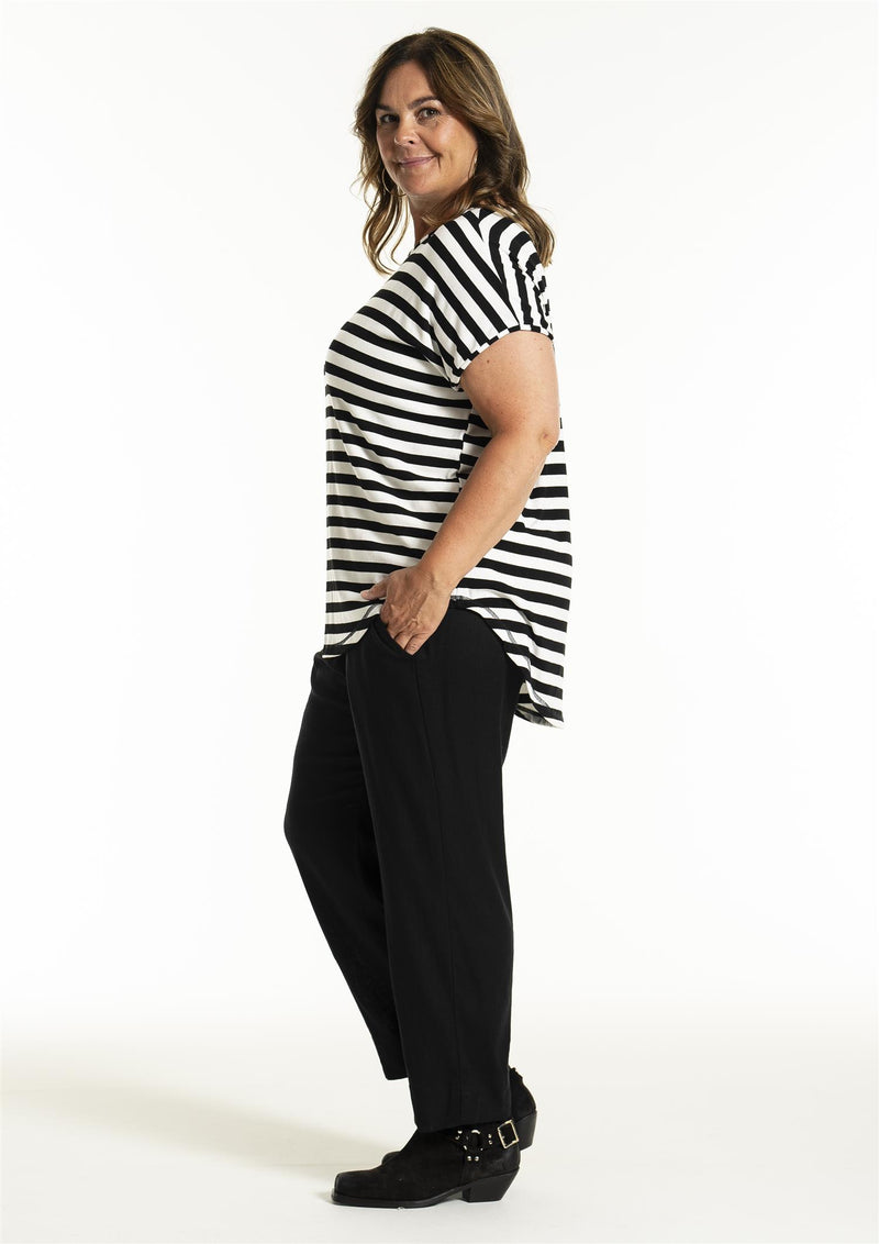 Gitte T-shirt Stripe Black