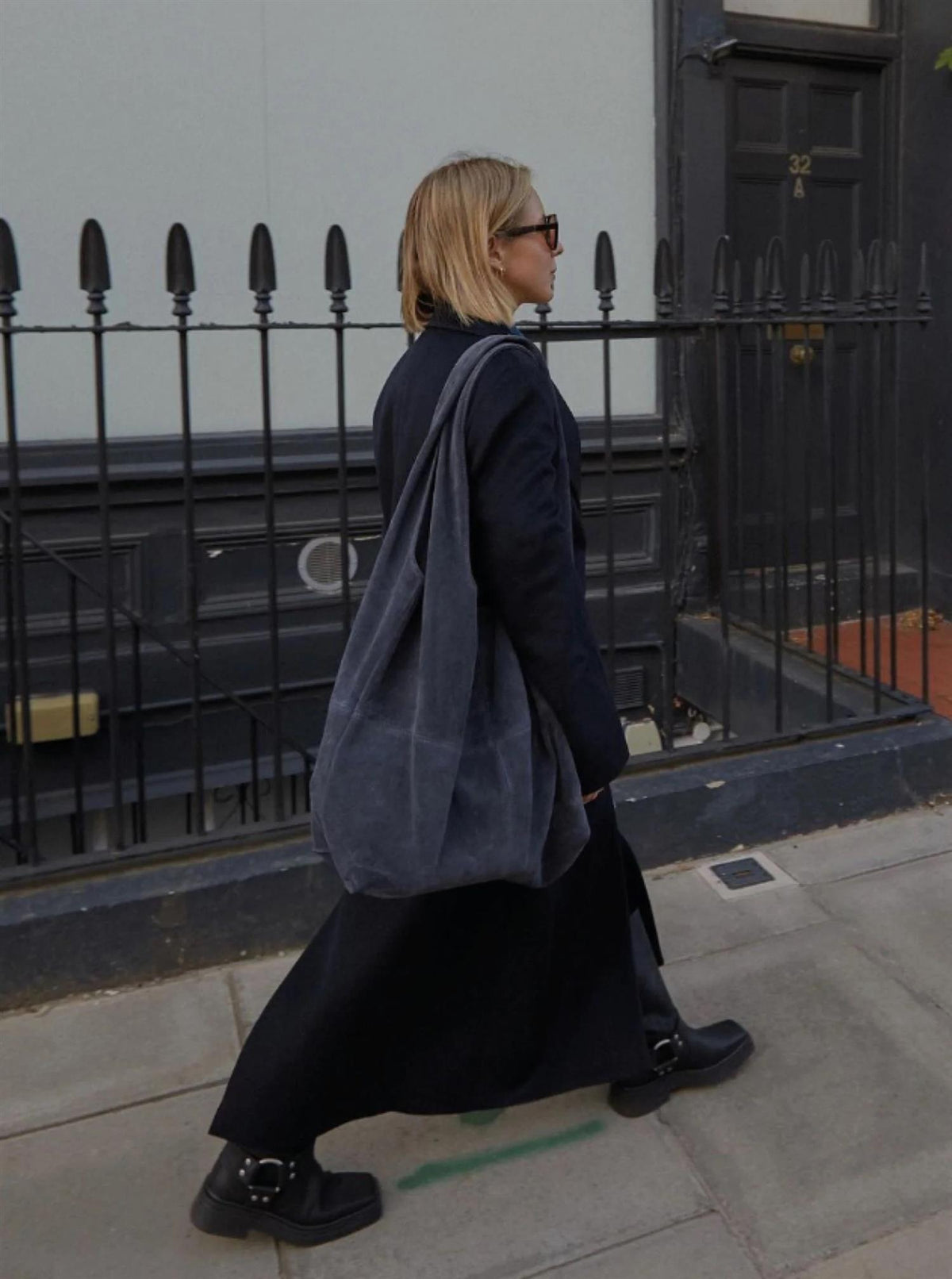 Suede Dalliea Shopper Bag Dark Blue