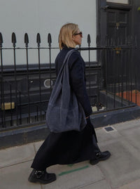 Suede Dalliea Shopper Bag Dark Blue