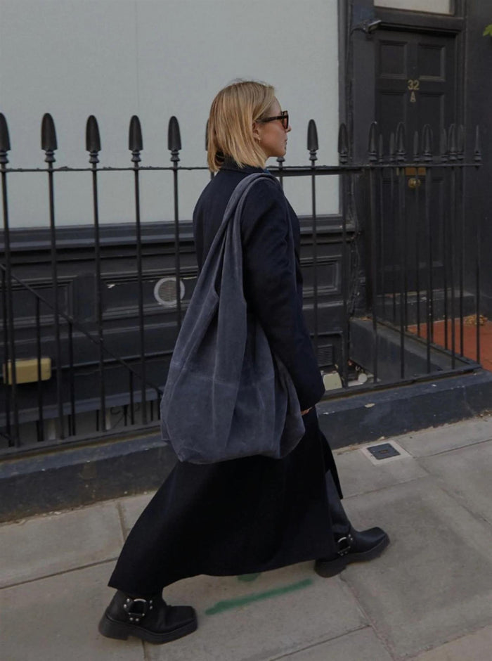 Suede Dalliea Shopper Bag Dark Blue
