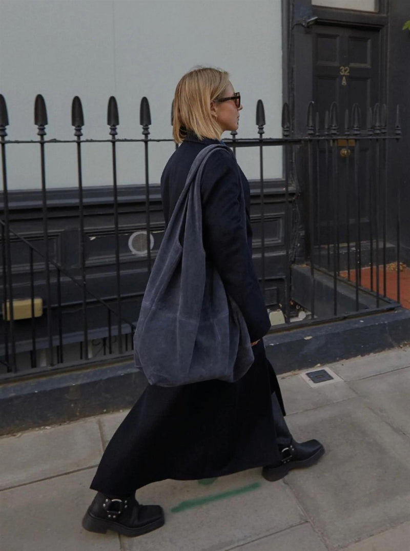 Suede Dalliea Shopper Bag Dark Blue