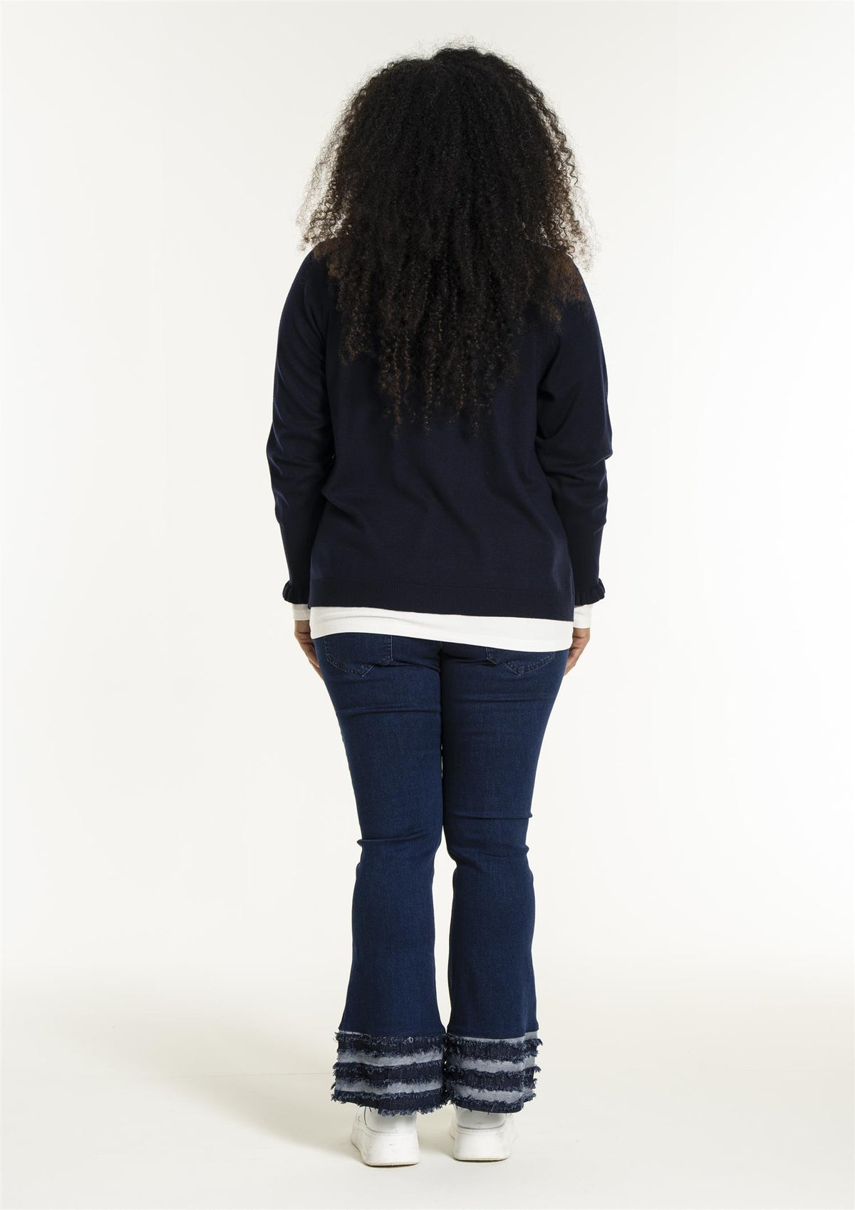 Snaila Knit Blouse Navy