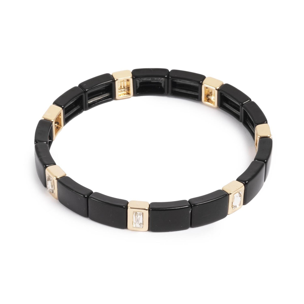 Emaljert armbånd, 20cm, Black