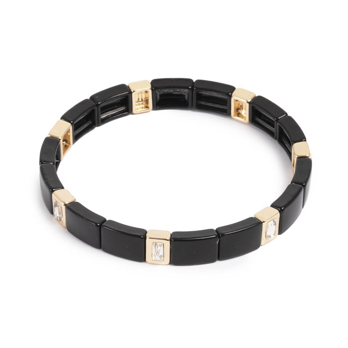 Emaljert armbånd, 20cm, Black