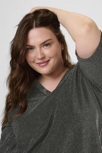 KCriana V-Neck T-Shirt Grey Melange