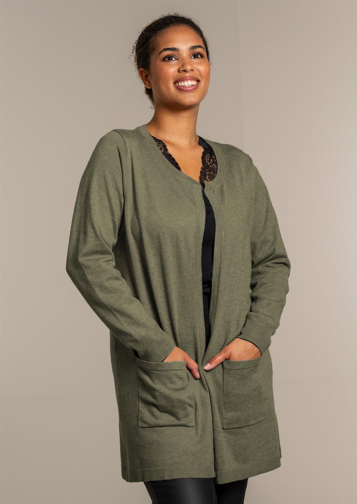 Helsinki Cardigan LONG, Army