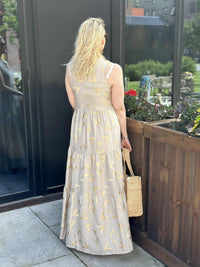 Kjole Celine Beige Gold