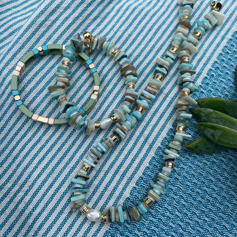 Kort kjede, Nature Beads, mint