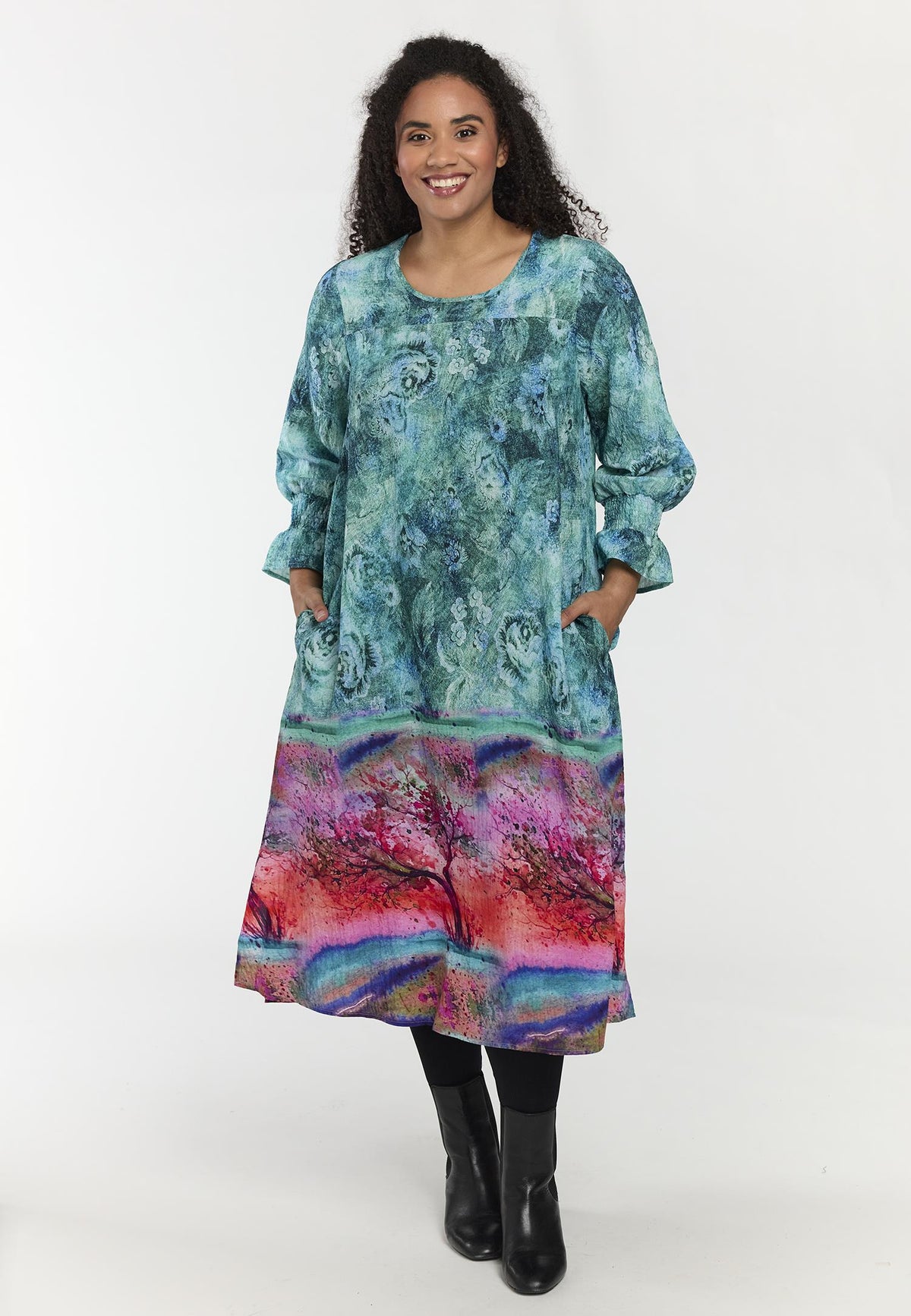 SBodil Dress Blue/Pink