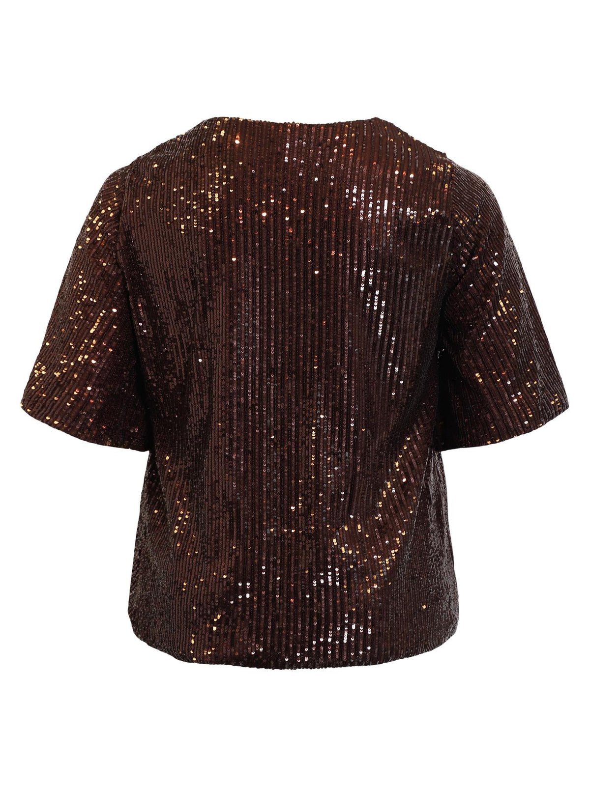 Bluse Sequin Kobber/Brun