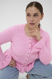 KCemmi Frill Cardigan Pink Frosting
