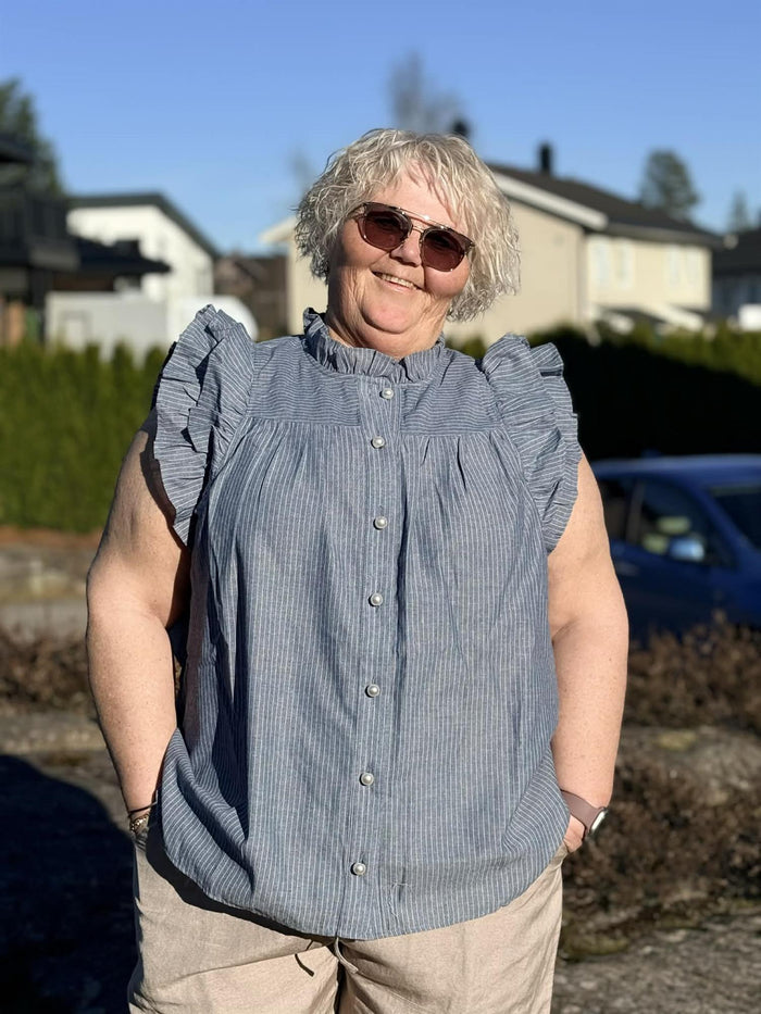 Selma Top Stone Blue