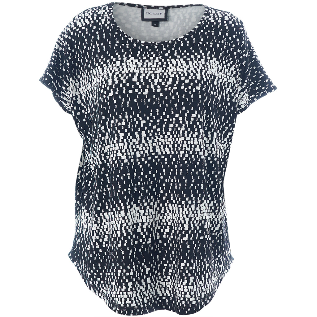 Gitte T-shirt Print Black & White