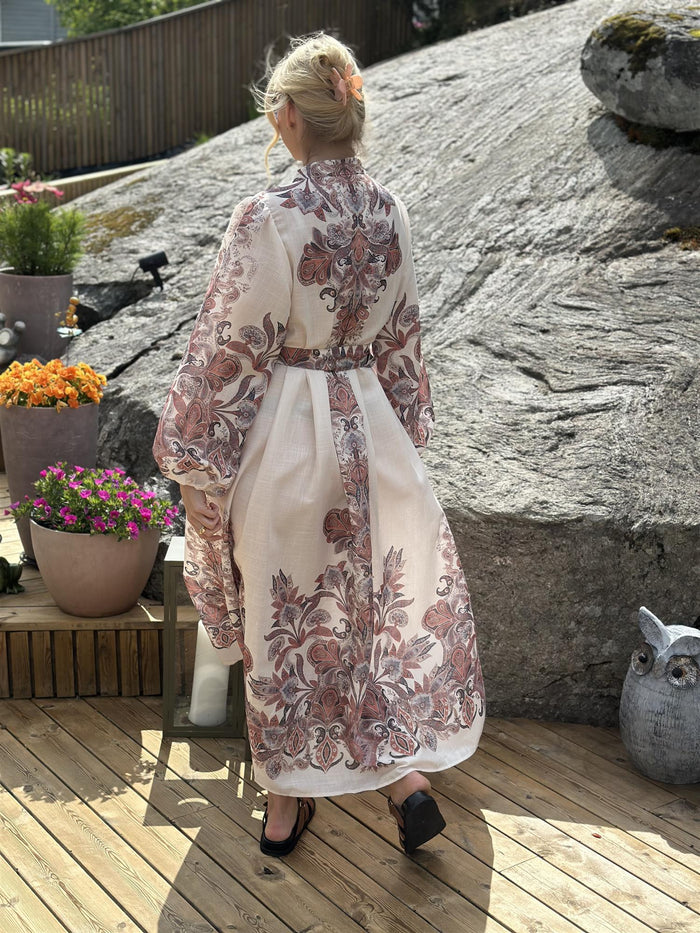 Kjole Lang Rose Paisley