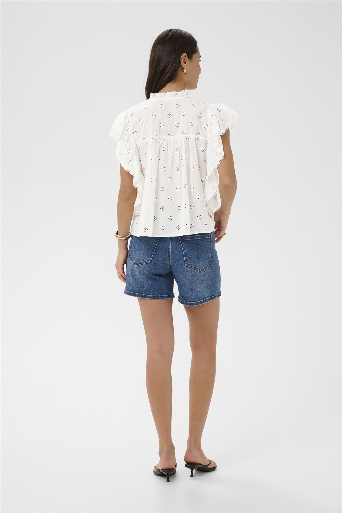 KAfiona Frill Top Chalk