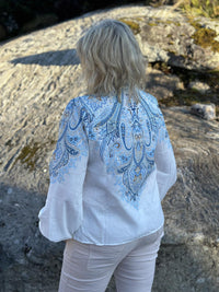 Bluse Paisley White