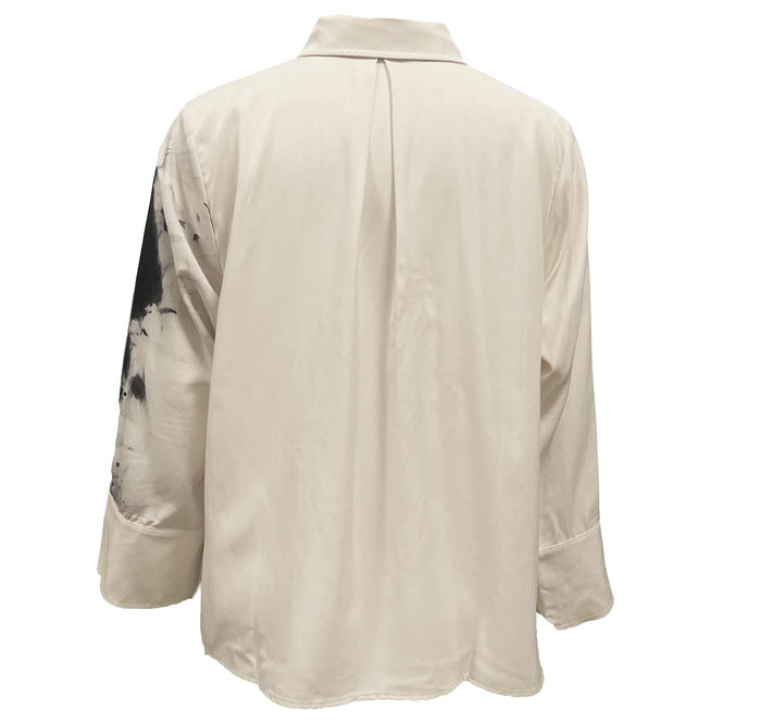 GEnya Shirt with print - Offwhite with print