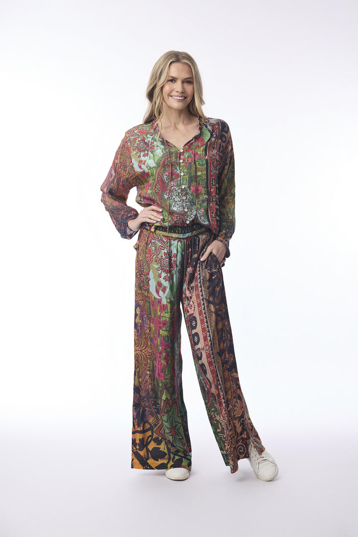 Bluse Digital Top R-neck - Vintage