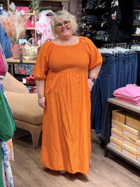 Kjole Alba Lang, Orange