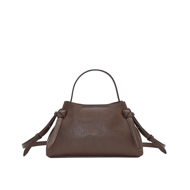 Hermine Brun veske i imitert skinn med vri-lås