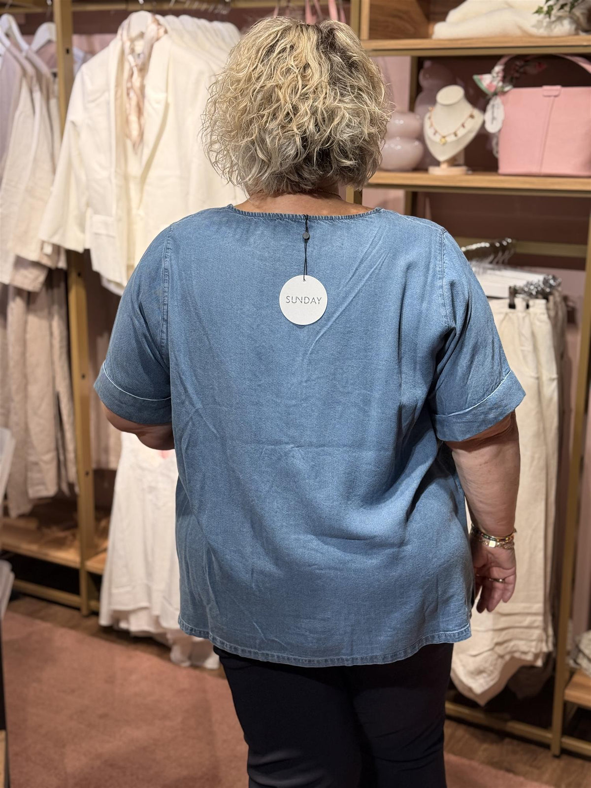 Bluse Lyocell Indigo