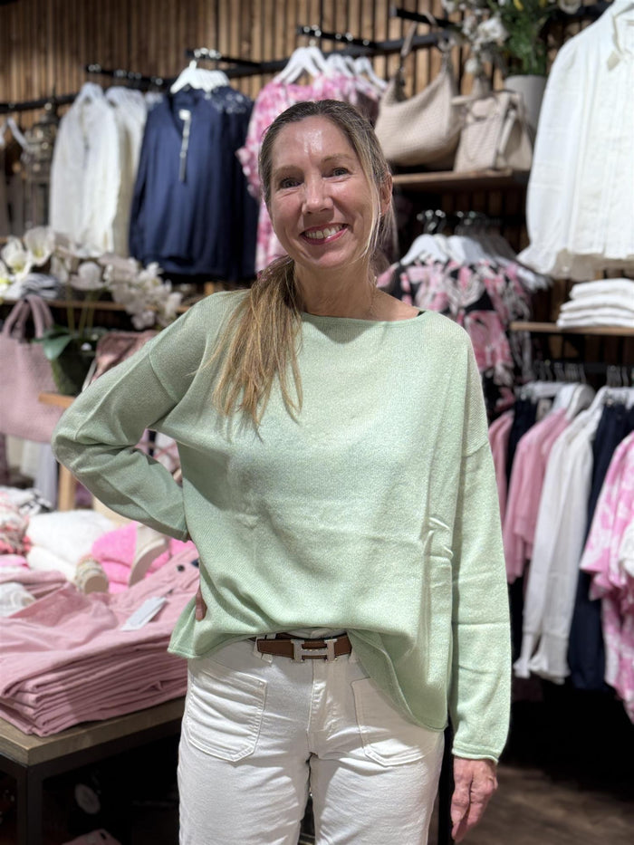 Genser Mira 100% Cashmere, Pistachio