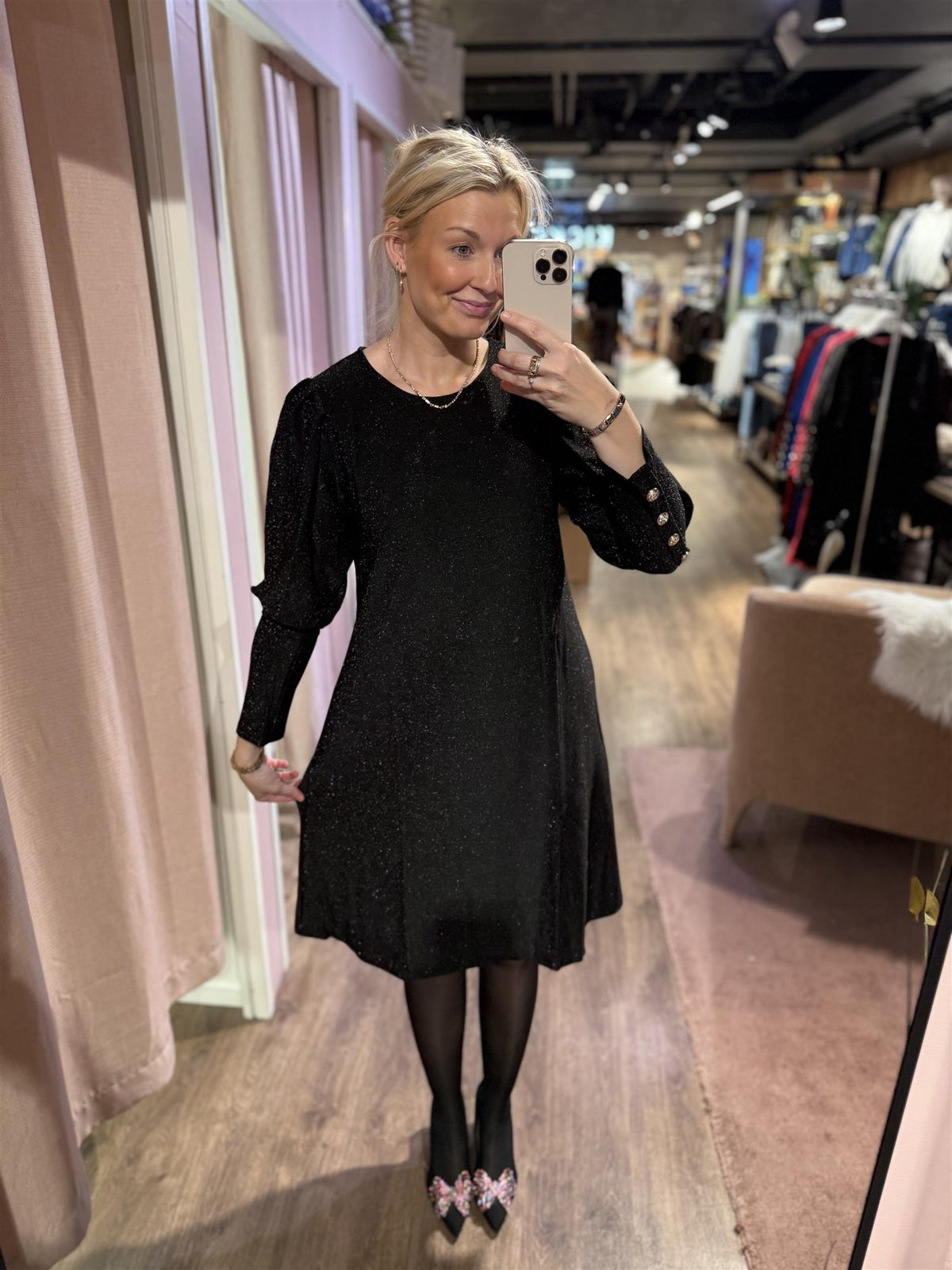 Kjole Tea Lux Black (Glitter)